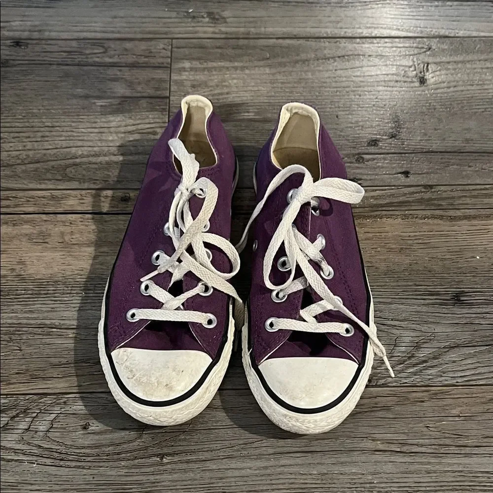 Converse Kids Purple and White Sneakers
